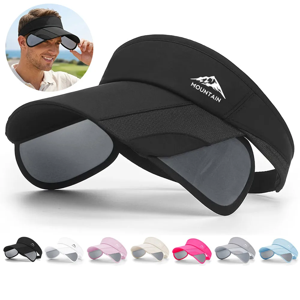 New Summer Outdoor Sport Casual Sports Empty Cap Men's Fishing Widened Pull-Out Brim Sunshade Sun Protection Hat Women