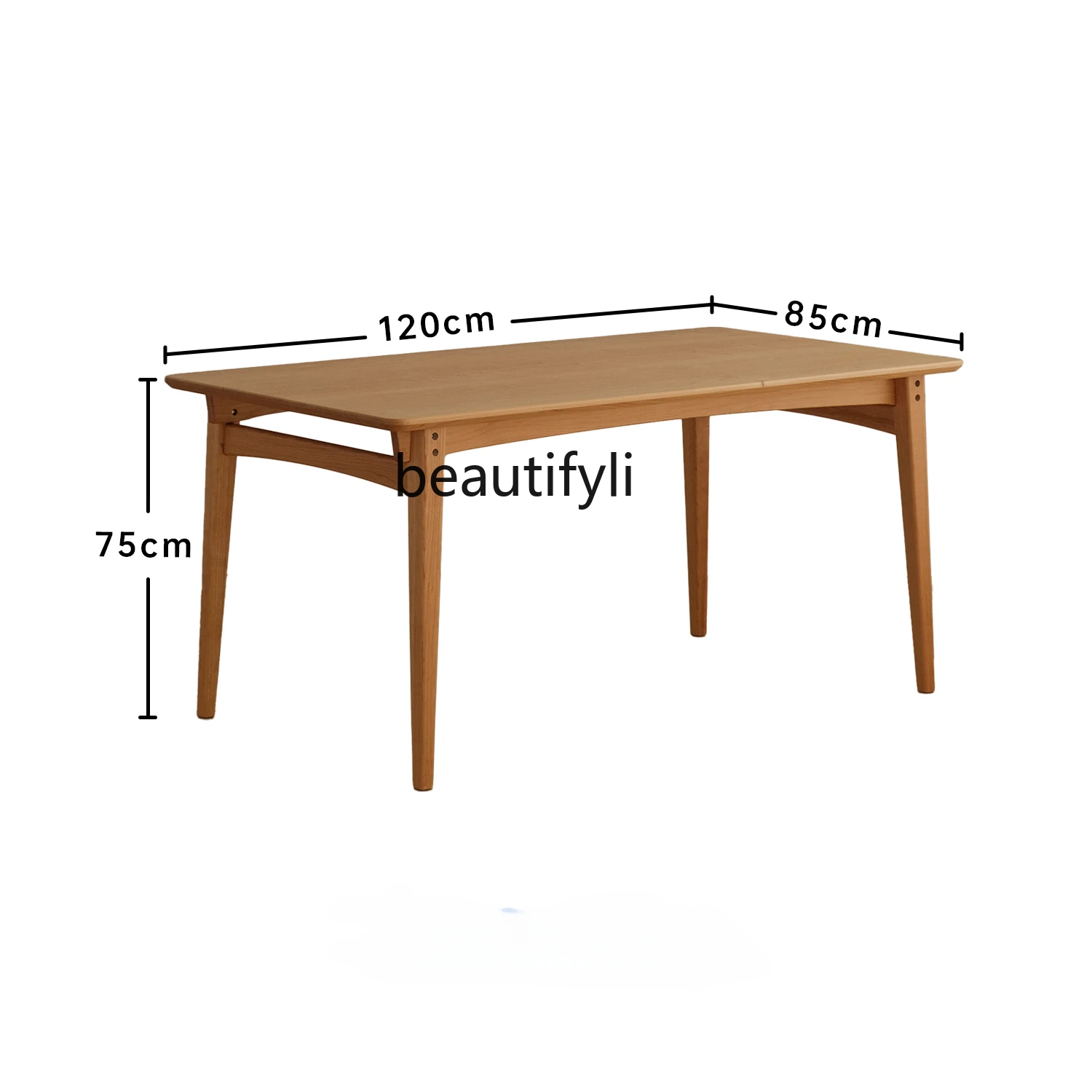 

Dining Table Modern Small Apartment Home Rectangular Cherrywood Japanese Solid Wood Log Table