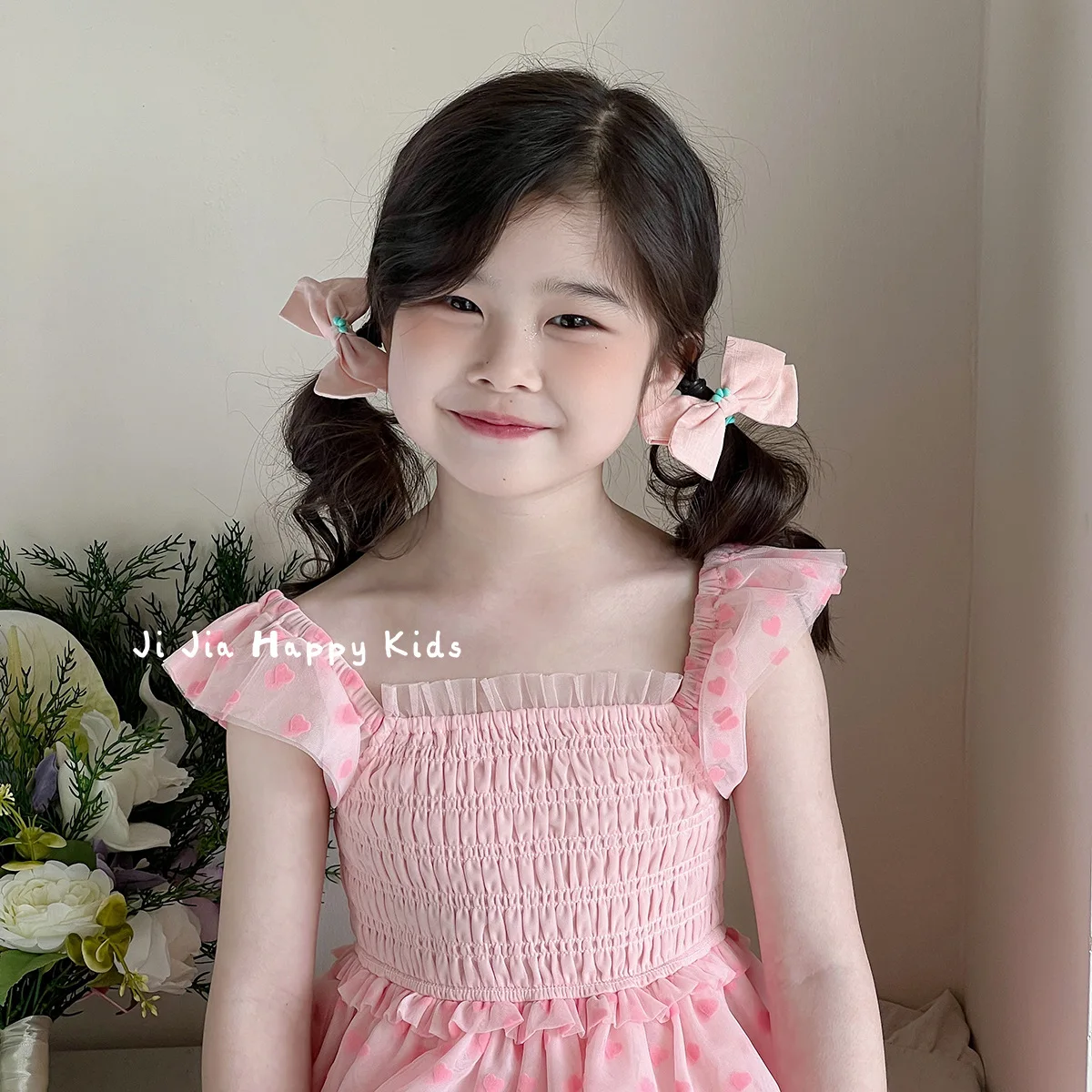 Hair Ties Bow Macaron Colors High Elastic Hair Friendly Kids Girls Ponytail Headwear Accessories Lightweight Sweet