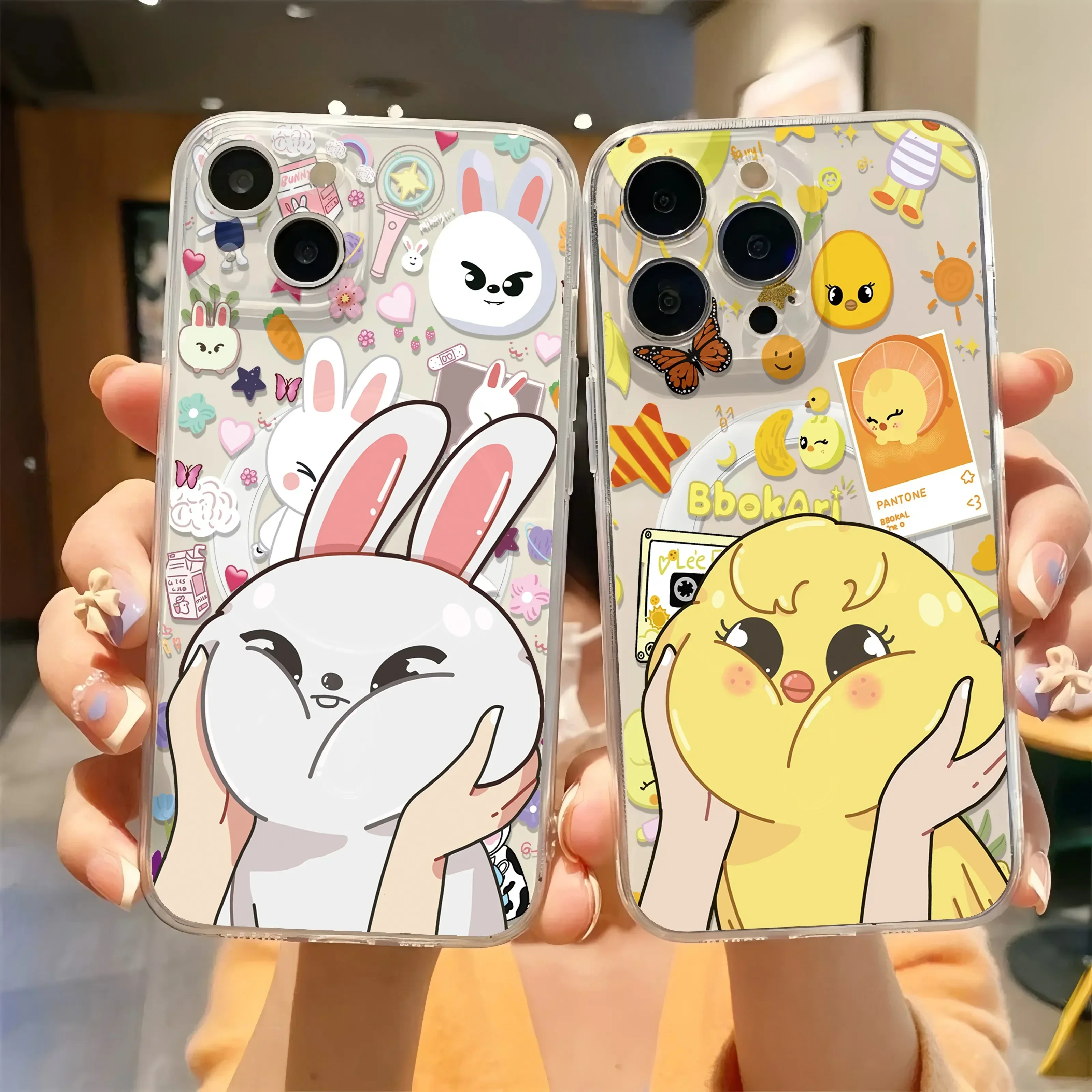 Hot Cartoon S-Strays K-Kids Magsafe Magnetic Phone Case for IPhone 16 15 14 13 12 11 8 7 Plus Pro Max X XSMax Kawaii Soft