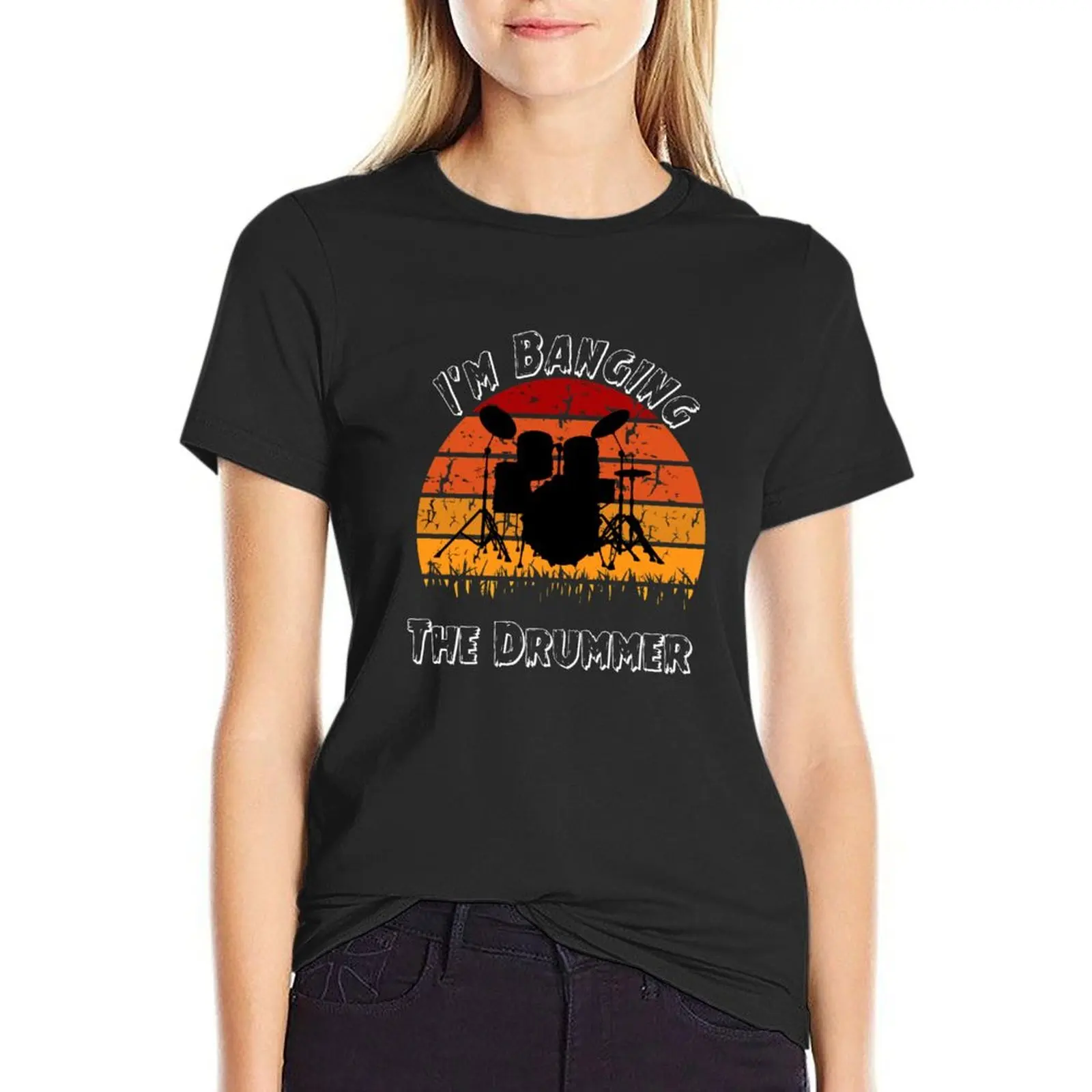 I'm Banging The Drummer Shirt, Drummer Gift Short, Drumming Shirt, Drummer Tee Drum Shirts, Gift for Drummer, Graphic T- T-shirt