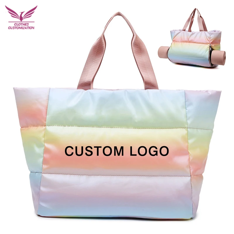 

Yoga Mat Bag Ladies Gym Bag custom logo Wet Dry Pack Women's Tote DIY photo Fitness Yoga Sports Bag Travel Shoulder Crossbody Ba