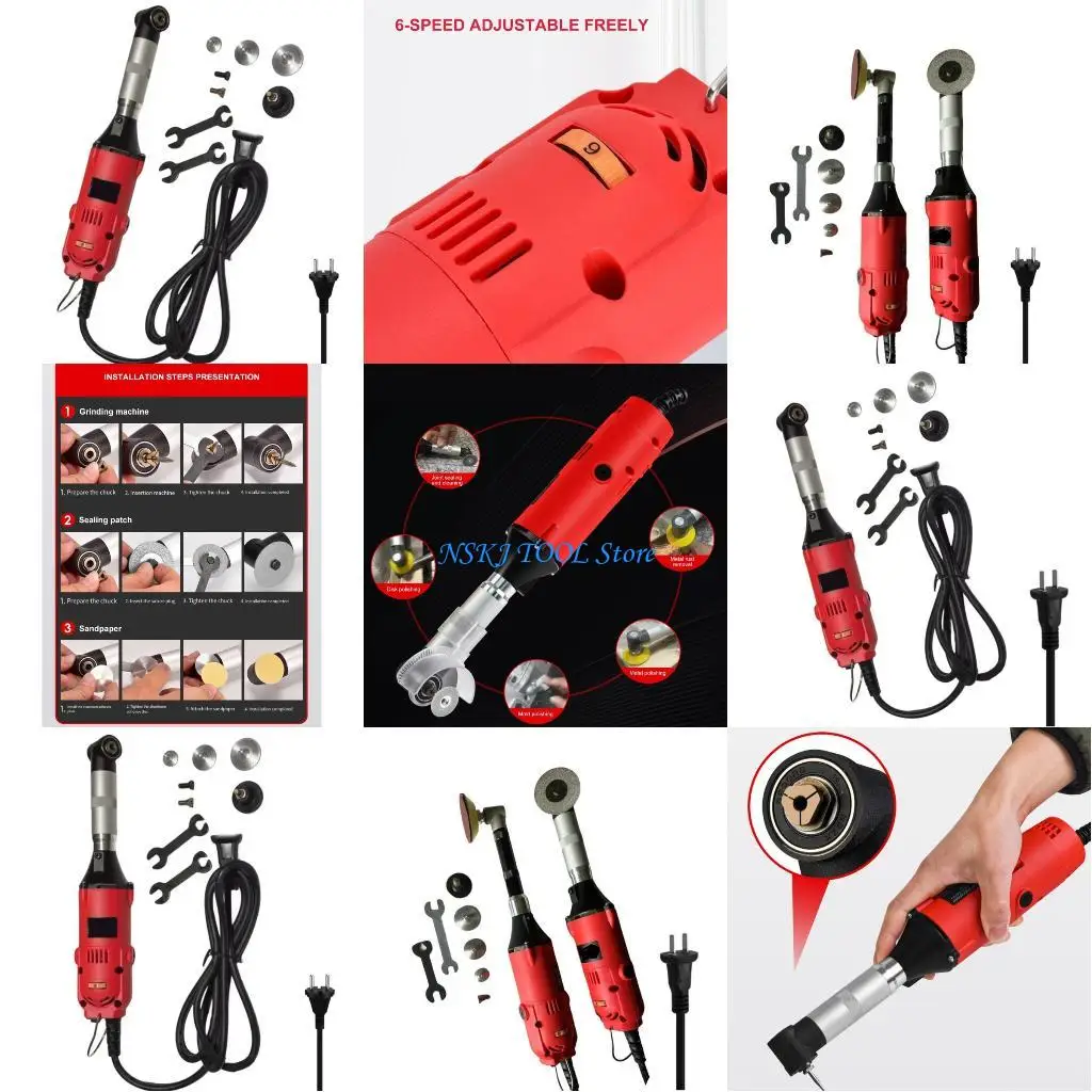 

L8RC Compact Handheld Polishing Machine 380W Power With Extended Reach Head For Narrow Space Applications Tile Restoration