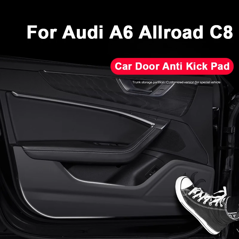 

Для Audi A6 allroad C8 2019-2024 2025 накладка на дверь автомобиля, защита от ударов, защита края двери, искусственная кожа, защита от царапин, внутренние наклейки