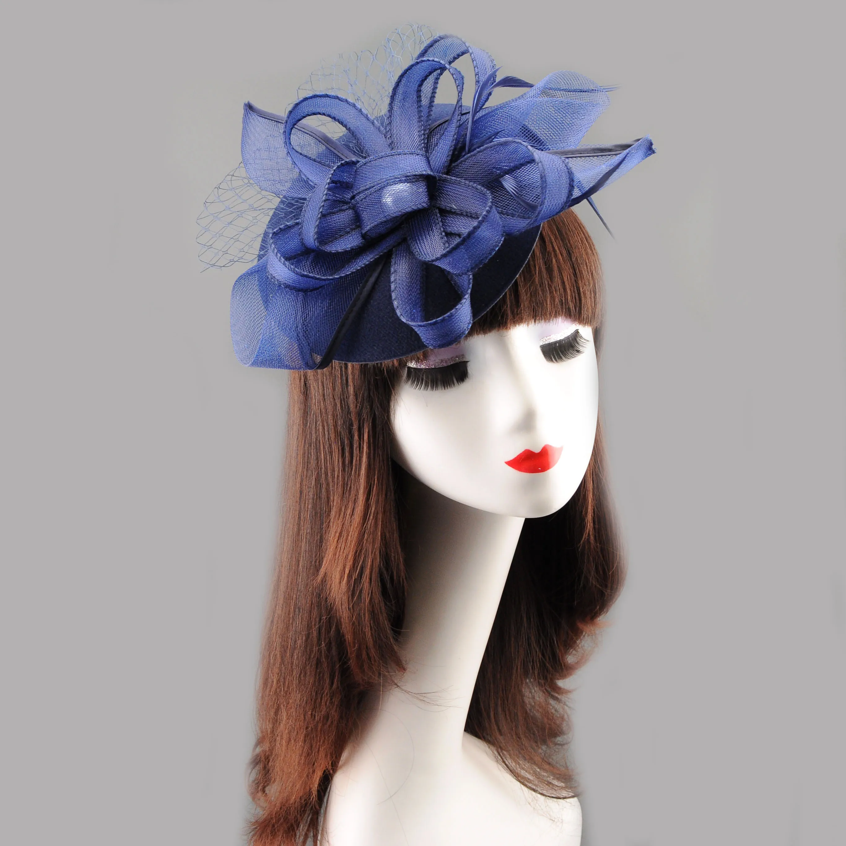 Vintage Elegant Bow Mesh Fascinator, Korean Style Lady Hair Accessory for Cheongsam, Evening Dress, Fashion Show, Banquet & Phot