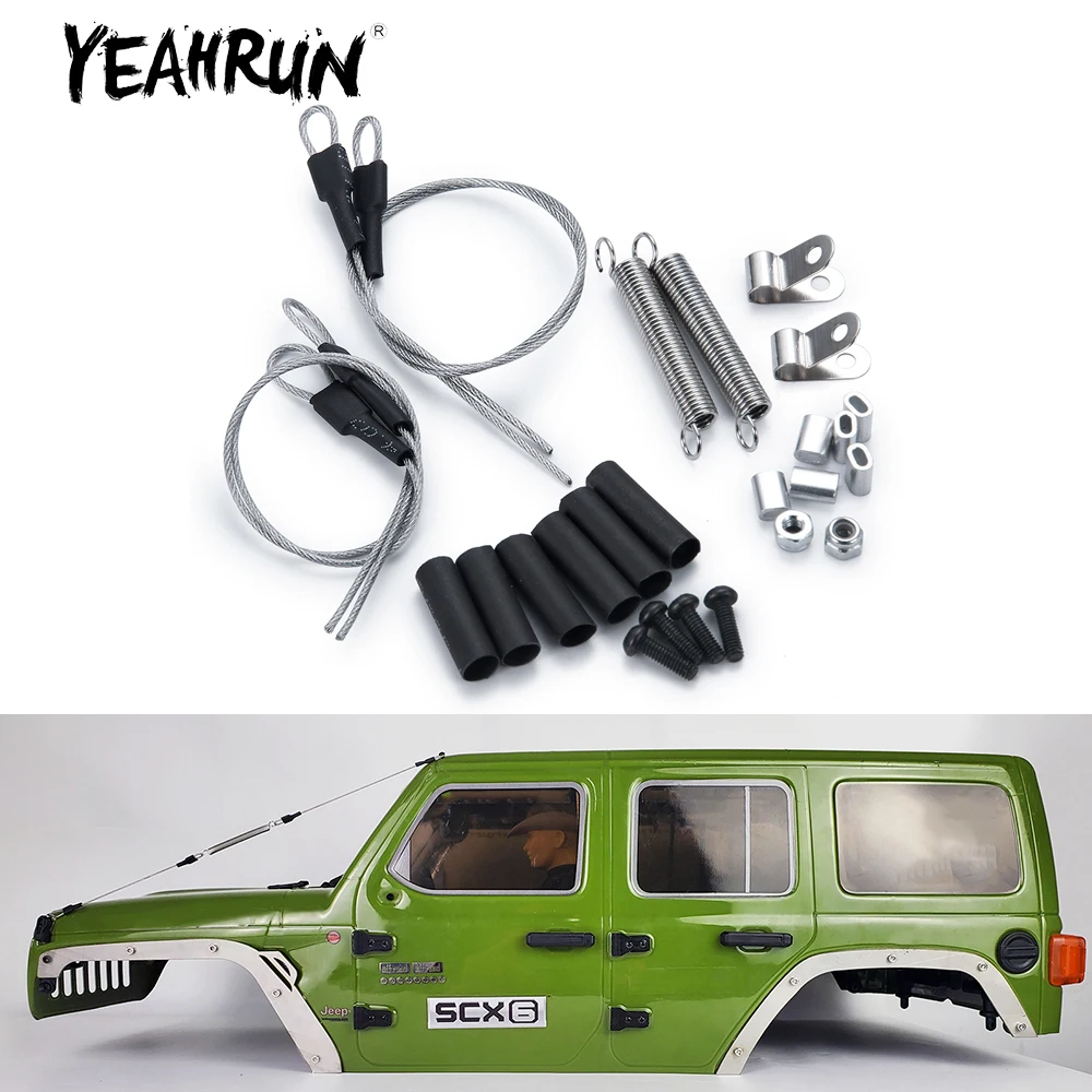 YEAHRUN-Jeu de cordes en acier pour Axial, SCX6 AXI05000 Wrangler AXI05001 Trail Honcho 1/6 RC inoler, pièces modifiées, accessoires de voiture