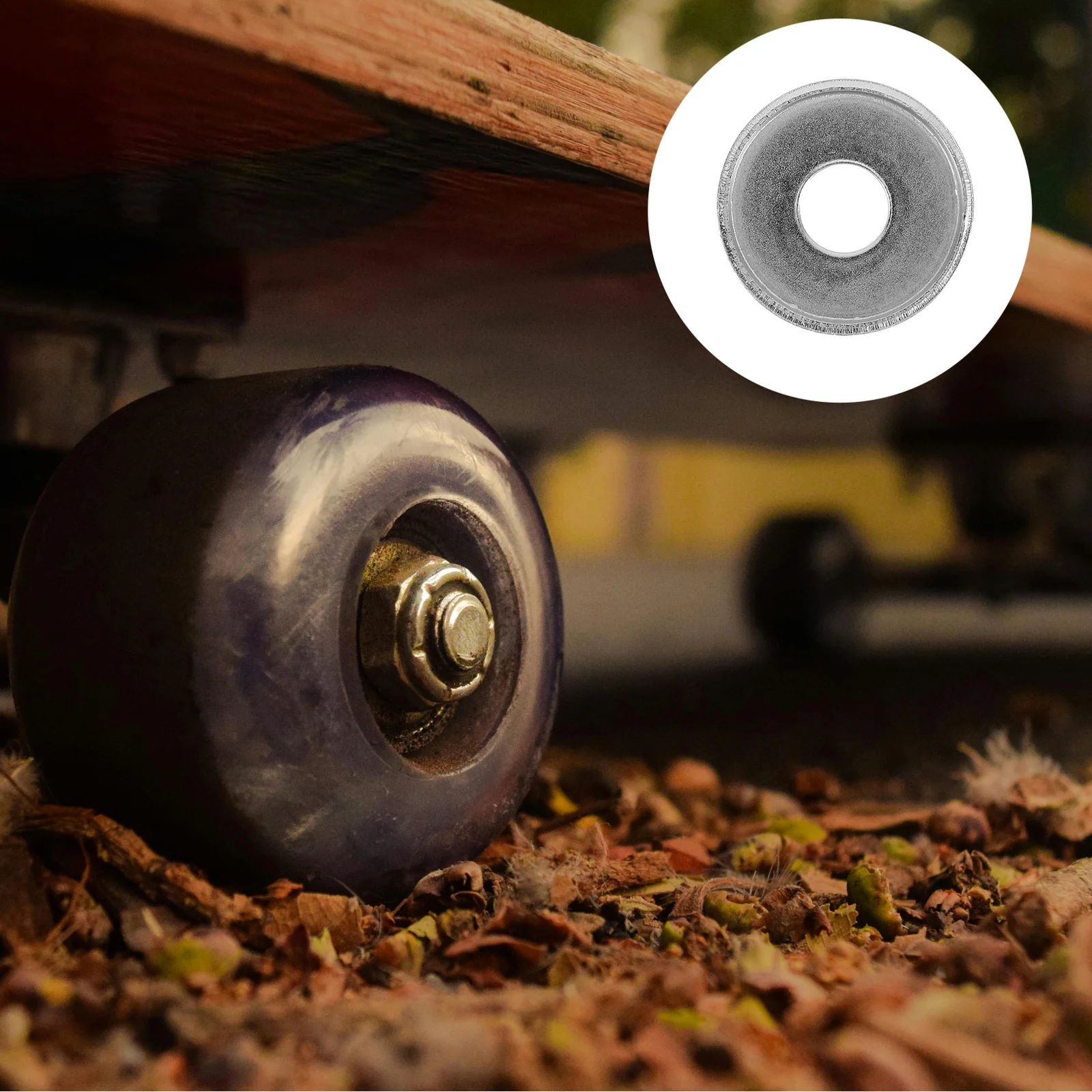 

10Pcs Roller Skate Base Washers Double Row Aluminum Alloy Parts Noise Reduction Repair Accessories Stable Lightweight Upgrade