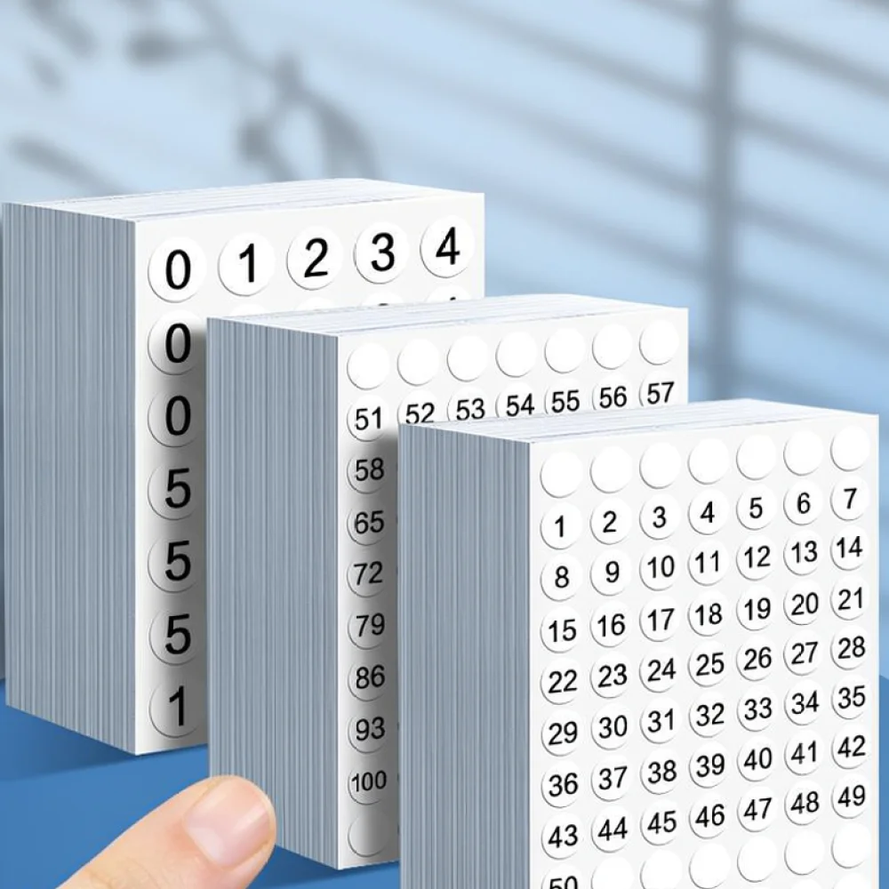 Adhesive Circular Number Labels For Inventory Classification Marking Office Document Sorting Teaching Aid Supplies Set