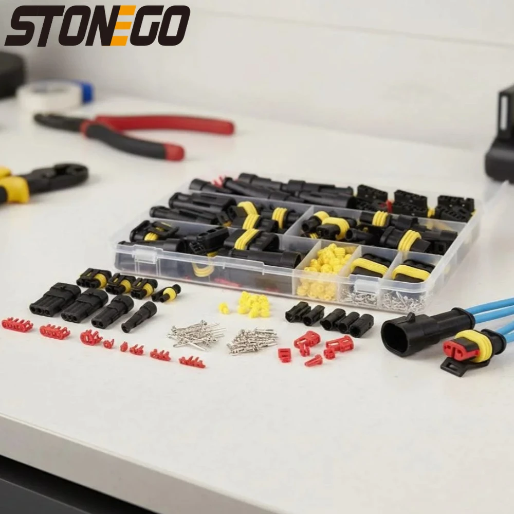 

Водонепроницаемые разъемы STONEGO 240/352 шт., 1, 2, 3, 4-контактные автомобильные электрические соединители, штекеры для жгутов проводов грузовиков