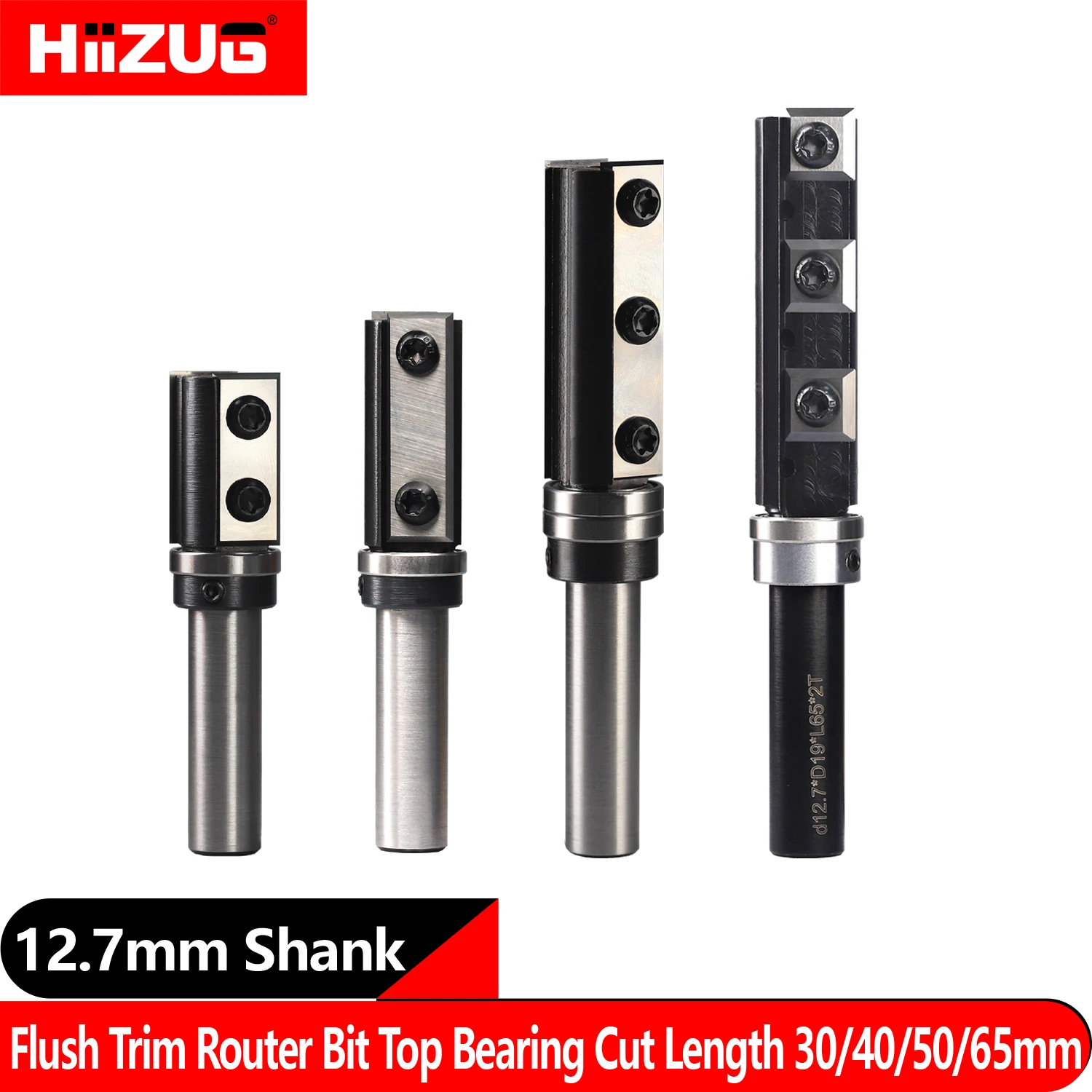 Espiral Flush Guarnição Padrão Template Router Bit Rolamentos Individuais Top na Haste no Dia Insert Cutter Substituível Bordas