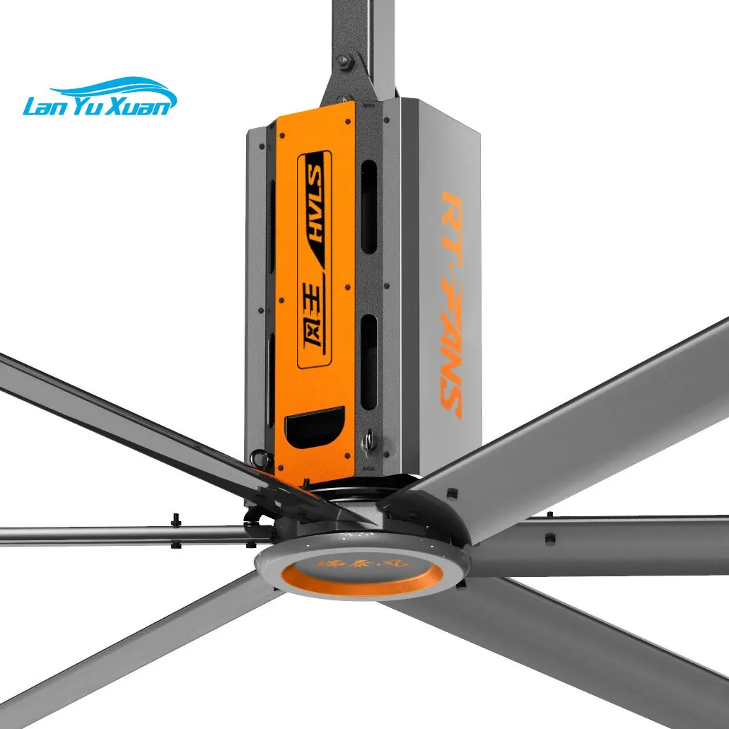 RTFANS 24ft Industrial Ceiling Fan Big Ass Fan for Factory and Warehouse Innovative HVLS Fans