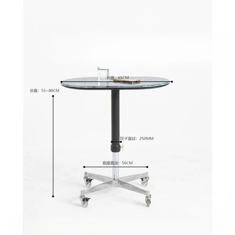 Advanced sense of rotating side table mobile lifting coffee table small table 6