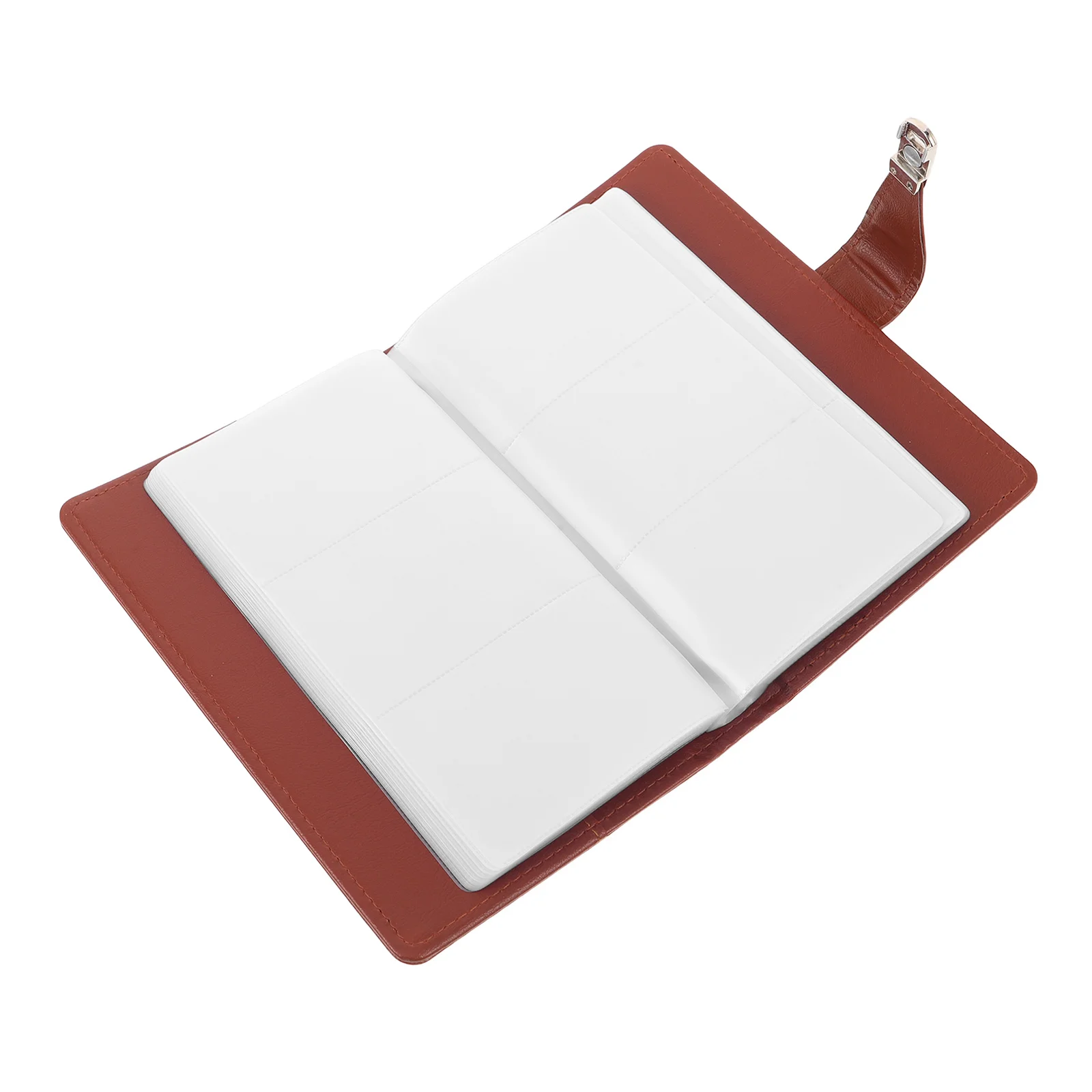 

Fake Business Card Case Slim 150 Capacity Folder Multi Layer Binder Portable Office Name Card Organizer