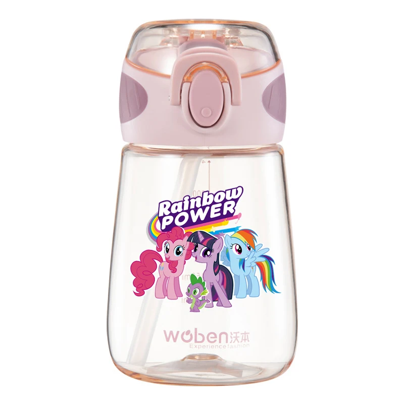 Anime My Little Pony Water Cup Twilight Sparkle Fluttershy Pinkie Pie Rainbow Dash Cartoon Cute Portable Straw Cup Water Bottle