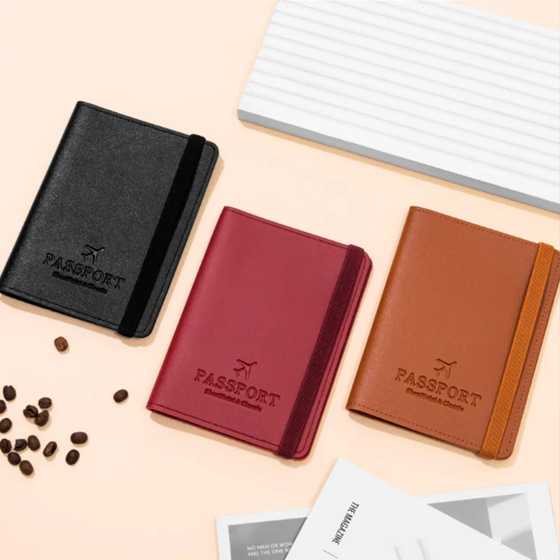 New Women Men RFID Vintage Business Passport Covers Holder Multi-Function ID Bank Card PU Leather Wallet Case Travel Accessories