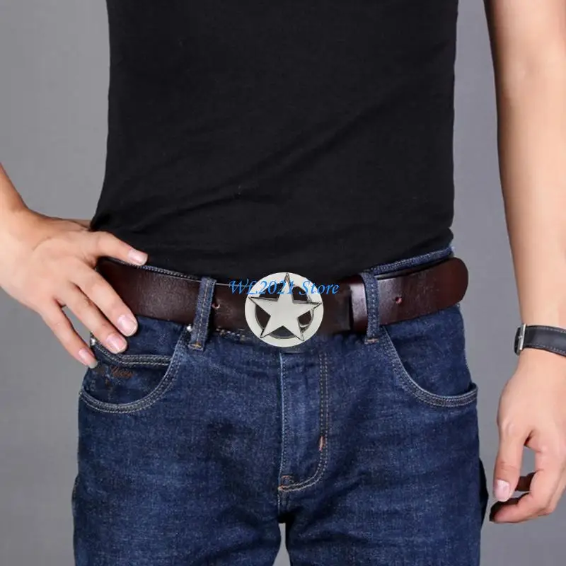 G5GC حزام رعاة البقر ستار أبازيم للرجال والنساء محفورة كول سيلت (برونزية) أبازيم استبدال سيلت