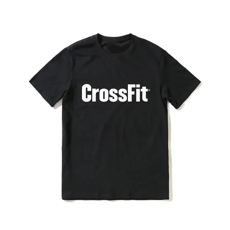 2024 Summer New Crossfit Announced The Most Suitable Men's Black Short Sleeve T-shirt Cool Street Tshirt Single Item for Sale