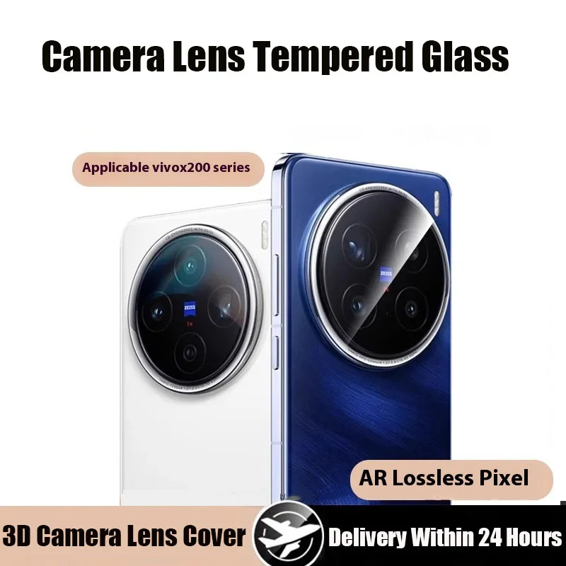 3-1Pieces Full Glue Camera Cover Lens Tempered Glass For vivo X200 Pro 9H Camera Screen Lens Protector For vivo X200 Pro mini