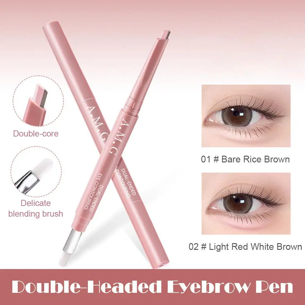 1pcs Mulitfuntiona Double Ended Lying Silkworm Pencil Liquid Nude Pen Brightener Contour Highlighter Eye Makeup Liner Q2W8