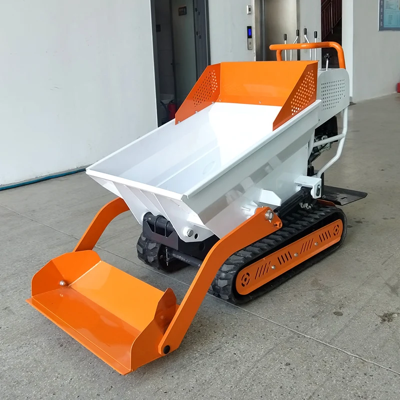 Maßgeschneiderter kostenloser Versand EPA Mini Dumper Kettenmotor Wheel Barrow Track Site Dumper für landwirtschaftliche Arbeit MiniCrawler Dumper Truck