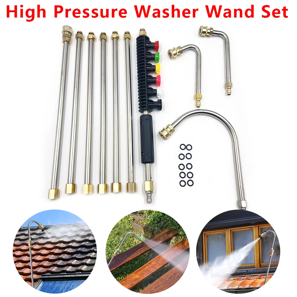 

Набор из 10 удлинителей для водяных пистолетов, насадок для мойки высокого давления, удлинитель для чистки автомобилей с 6 регулируемыми насадками, 4000 фунтов на кв. дюйм