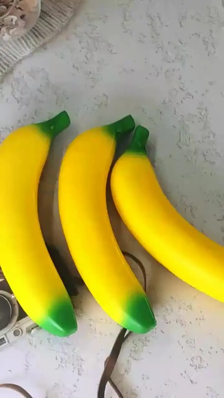 Banana Squishy Fidget Toy – Juguete Antiestrés De Plátano Gigante De 45x7 Cm, Elástico Y Suave, Perfecto Para Aliviar El Estrés En Niños Y Adultos