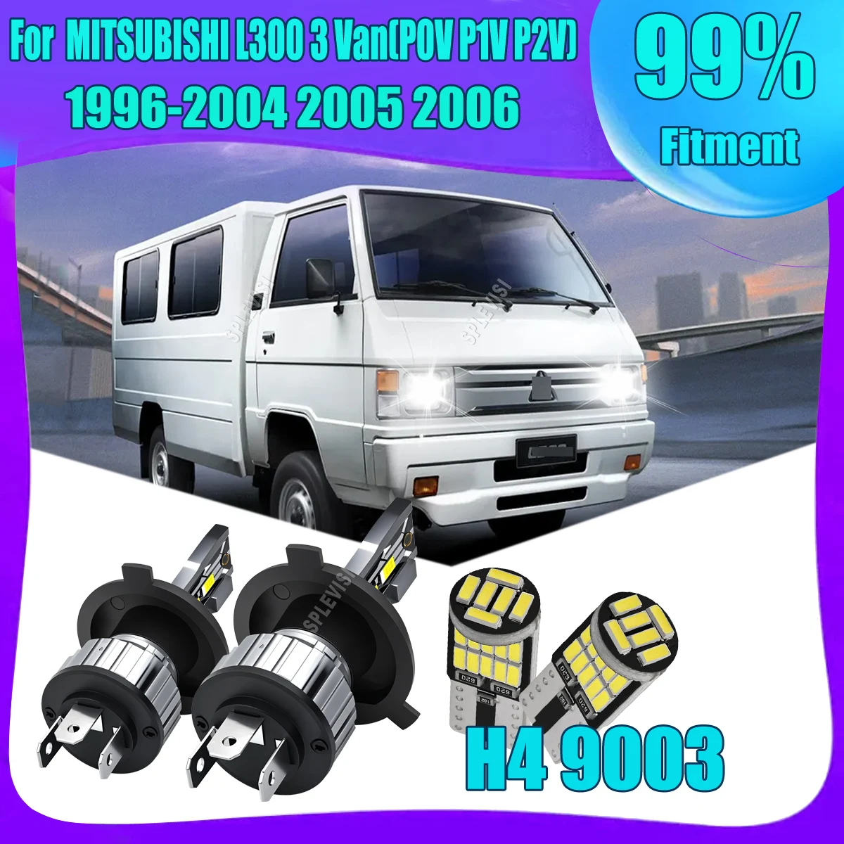 

H4 9003 LED Car Headlight Bulb, 150W 15000LM Per Set For MITSUBISHI L300 3 Van(P0V P1V P2V) 1996 1997 1998 1999 2000 2001-2006