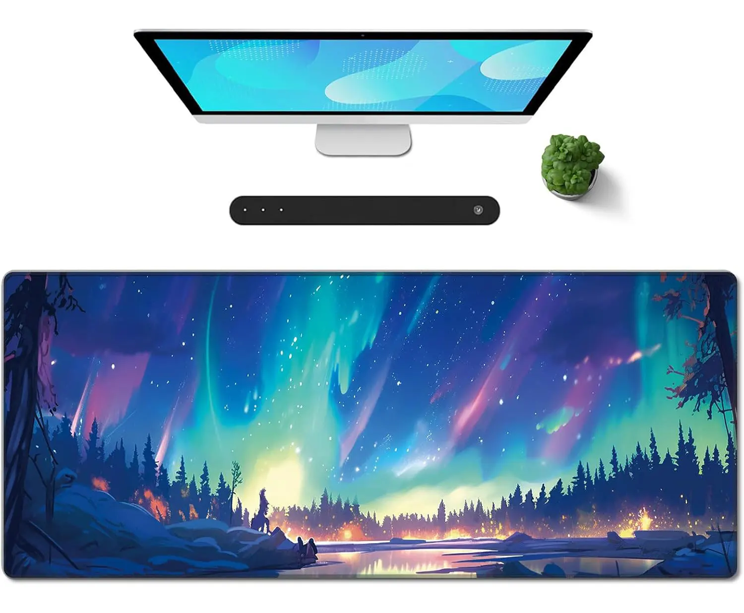 

Gaming Mouse Pad Large Long Extended Big Mousepad Non-Slip Rubber Keyboard Mouse Pad with Stitched Edges for Laptop Home Office