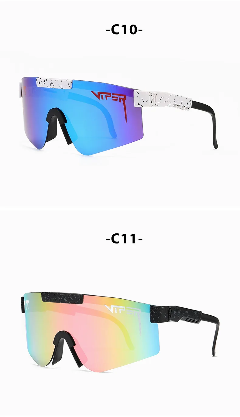 Verstellbare PC-Linsen Quadratische Sonnenbrille für Männer und Frauen, Winddichte Fahrradbrille UV-Schutz Sportsonnenbrille – Detail 15