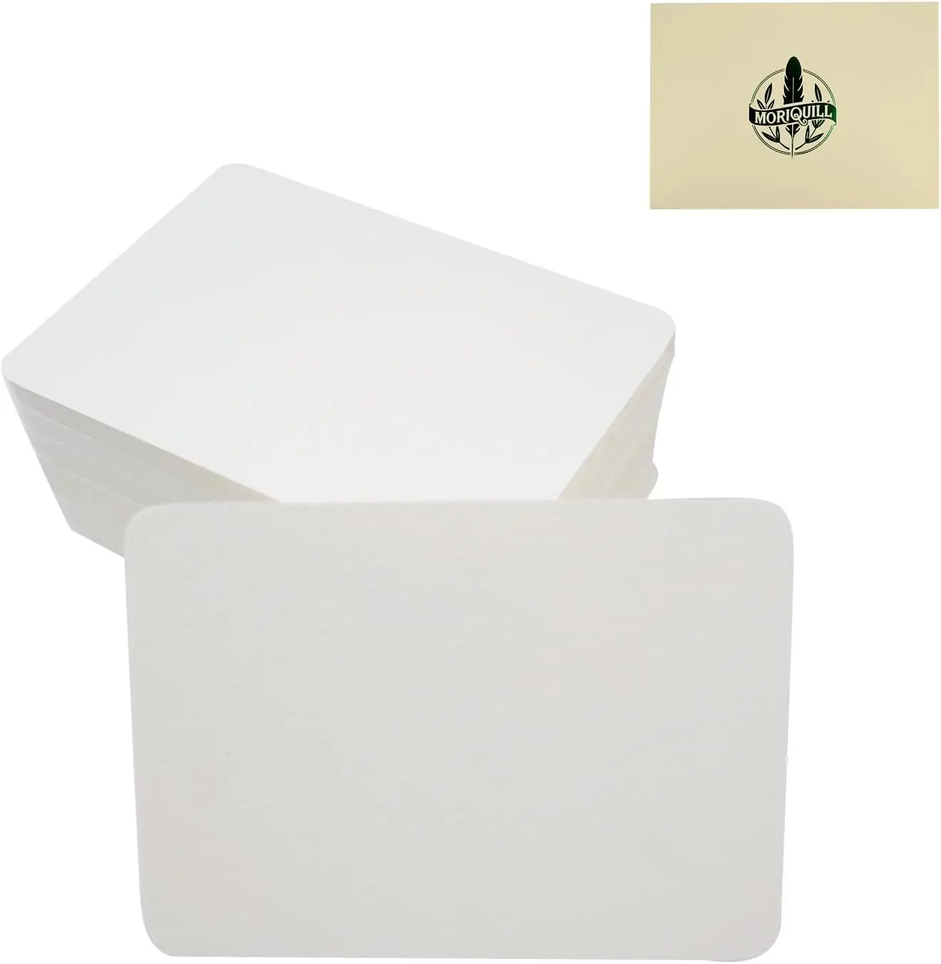 100 Sheets Watercolor Paper ATC Cards – 300gsm Cold Press, Rounded Corners, Acid-Free, 2.5x3.5 inch, for Painting