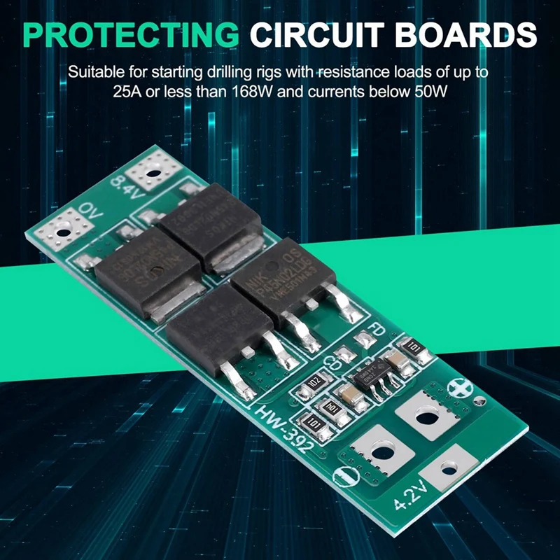 RISE-2S 20A 7.4V 8.4V 18650 Lithium Battery Protection Board BMS Board Standard Version Battery Protection Board