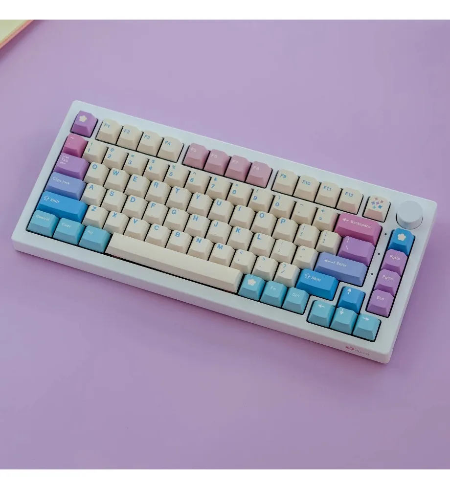 Keycap personalized sublimation process suitable for a variety of mechanical keyboards keycaps 129 keys PBT material original