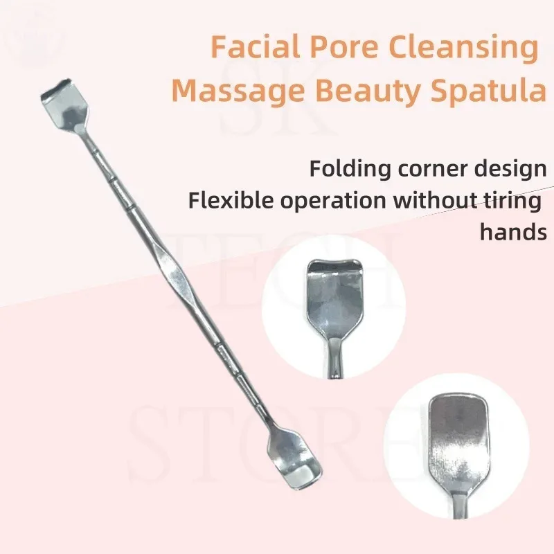 Stainless Steel Blackhead Remover Tool,Dual-Ended Scraper For Nose Acne And Blemish,PoreCleaning Spatulas Face Pore Cleansing