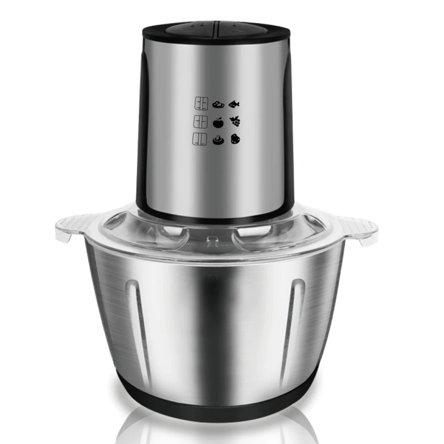 

2 Speeds Chopper Meat Grinder Stainless Steel Mincer Food Processor Kitchen Slicer Egg Beater Garlic Vegetable