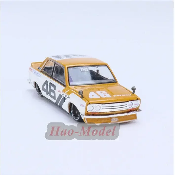 MINIGT 1/64 Dla Kaido House Datsun 510 BRE510 V3 Model samochodu Alloy Diecast Symulacja Zabawki Prezenty urodzinowe Hobby Wyświetlacz Ozdoby