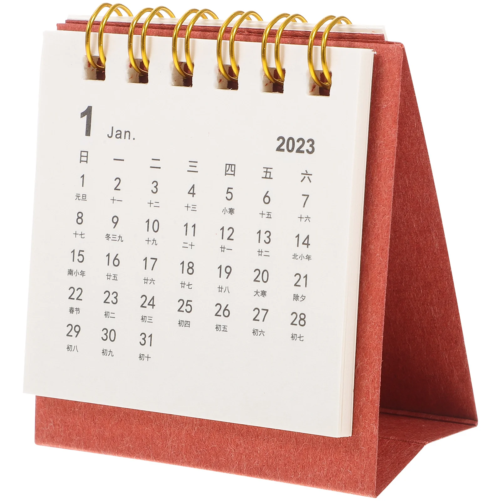 1pc 2023 Mini Calendar Small Paper Desktop Calendar For Office Home Decor Functional Table Planner Organizer Simple Standing
