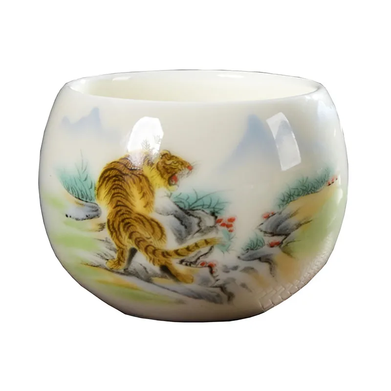 Chinese Zodiac Pottery Cup, Tea Cup, Teaware, Different Kinds of Animals Shape, Bowl for Tea Ceremony, Ceramics Teacup, 150ml, #5