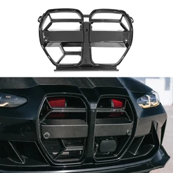 Real Dry Carbon Fiber CLS Style Glossy Black Hood Grill For BMW 2021-2024 G80 G81 M3 G82 G83 M4 Car Front Bumper Grilles