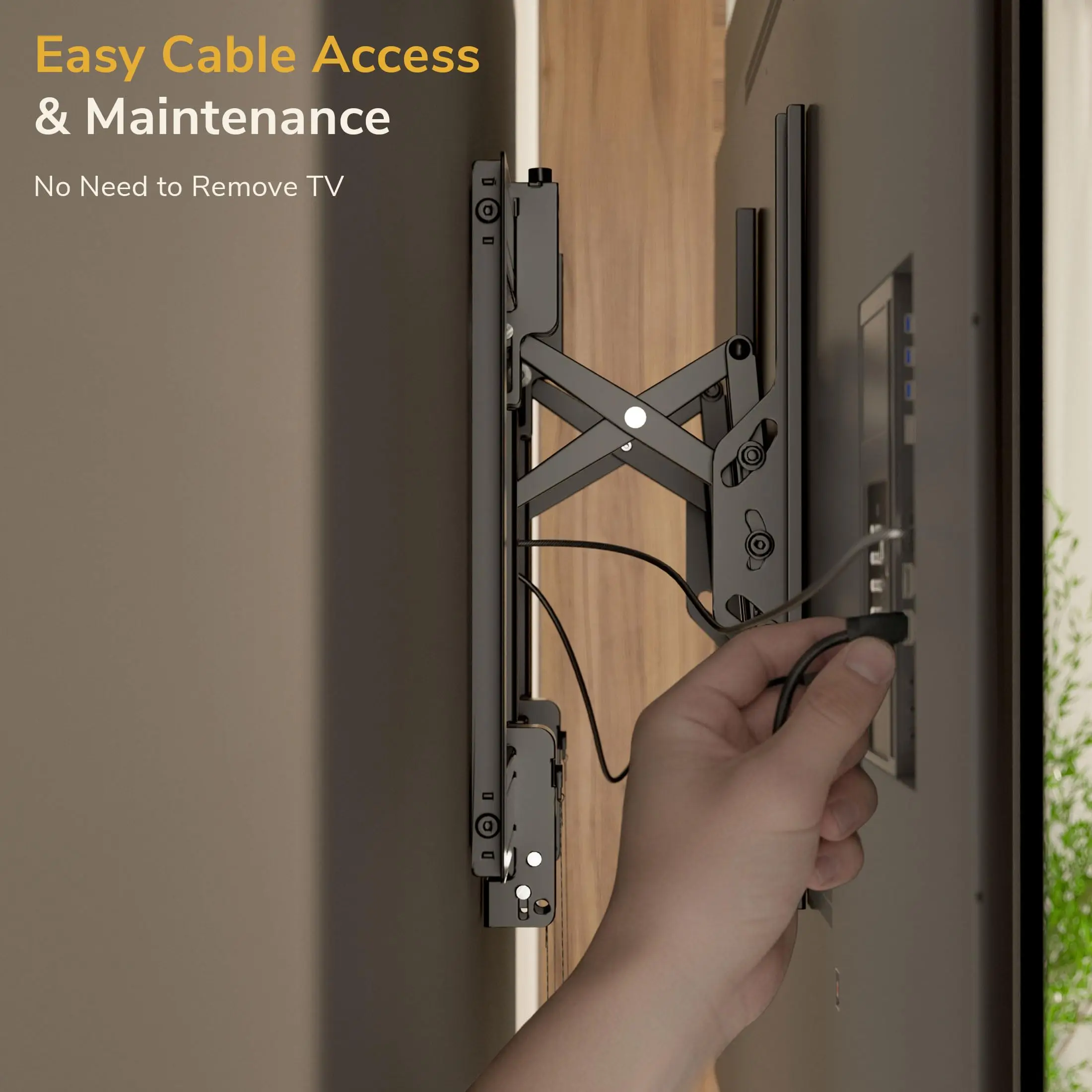 Advanced Extendable Tilt TV Wall Mount for 37–90 Inch TVs, Low Profile 2.1” Heavy-Duty Bracket with 6.8” Extension