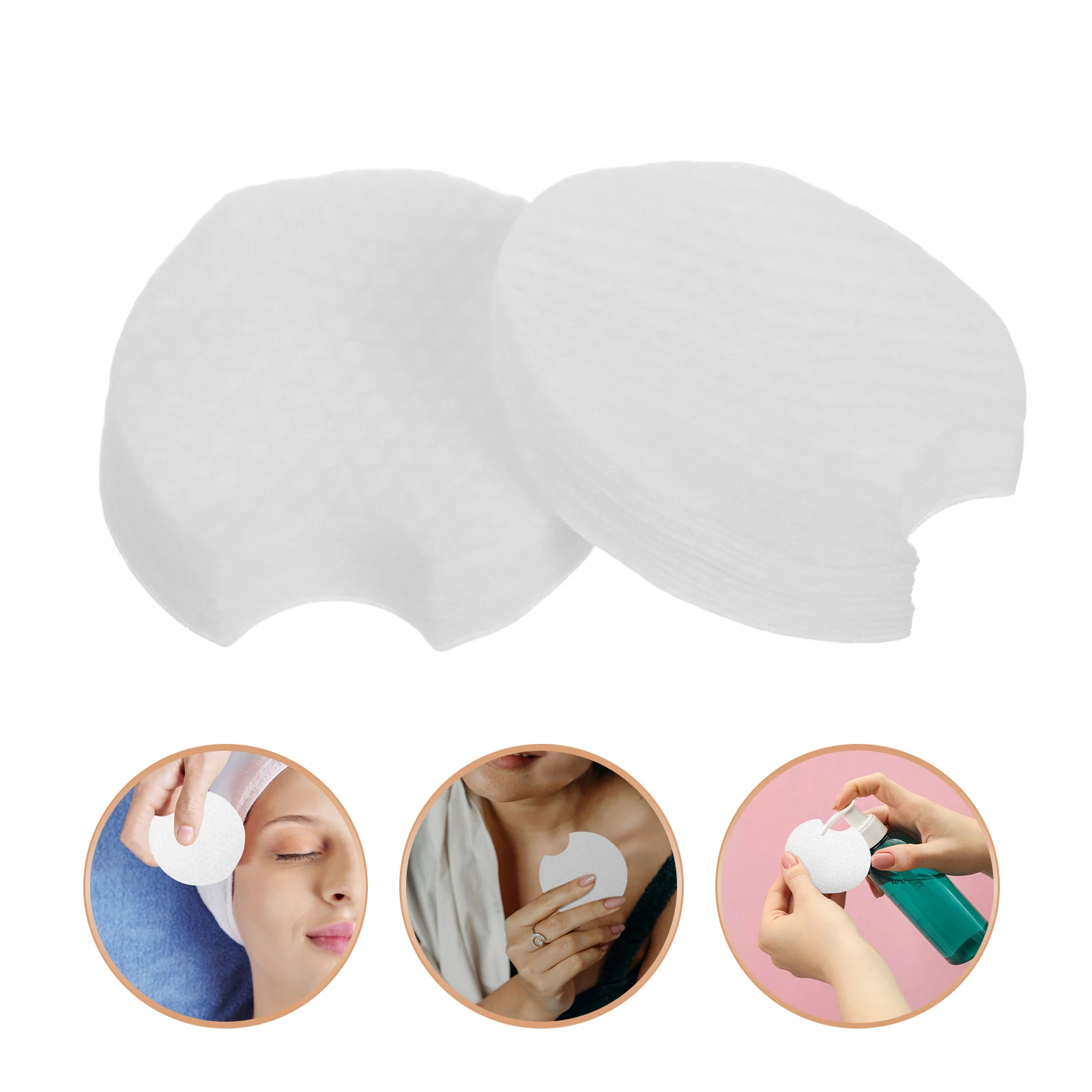 300pcs Watermelon Acid Face Cleaning Pads Makeup Remover Rounds Exfoliating Nonwoven Pads Deep Cleansing All Skin Types Reusable