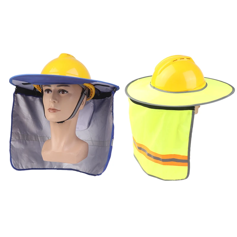 Summer Hard Hat Sun Shield, Capacetes de Segurança, Neck Shield, Stripe Reflective, Viseira, Boné, Chapéu Acessórios, Novo