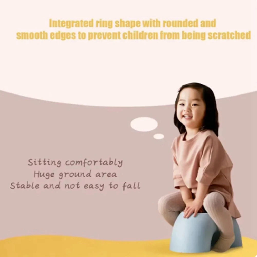 

AS94-Stool Rainbow Shape Footstool Kids Step Stool Seat For Living Room Indoor Furniture Children's Stool Toy