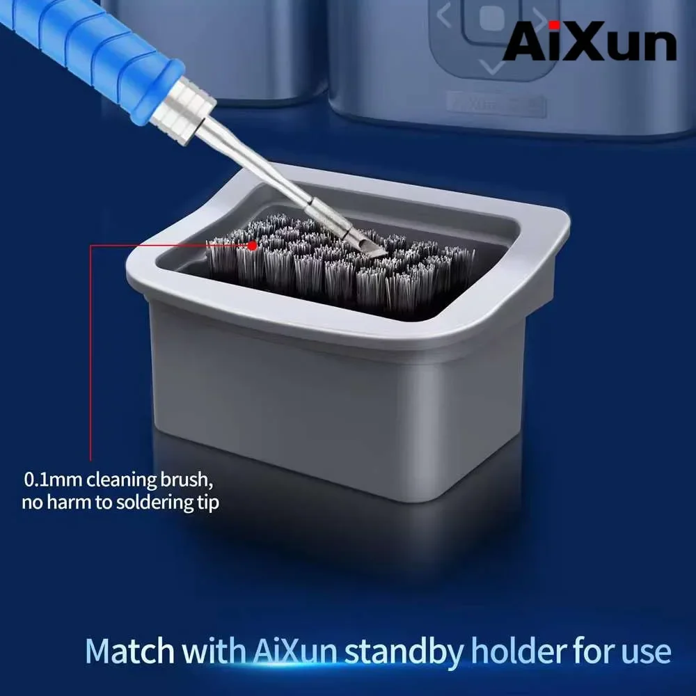 JC JCID AiXun 납땜 팁 청소 브러시, 납땜 헤드 노화 방지용, 0.1mm 청소 브러시, 산화층 제거 도구