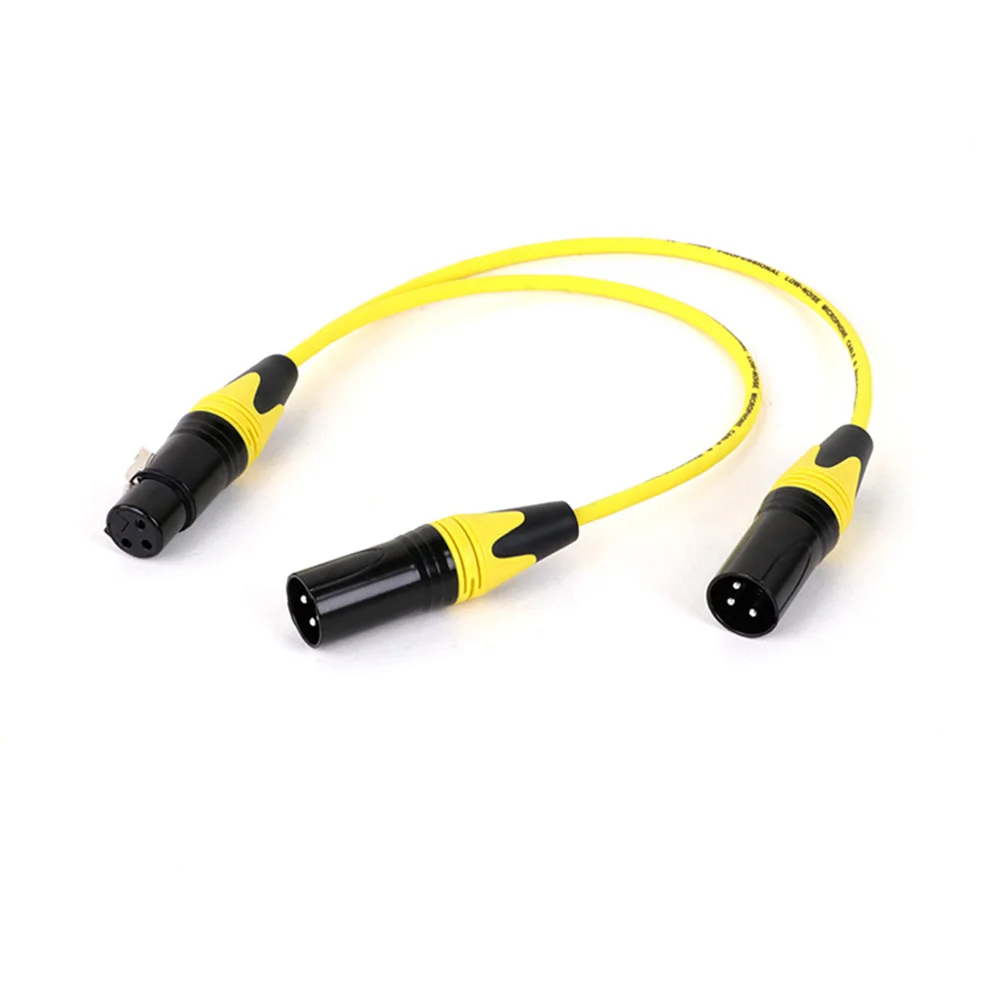 XLR to XLR Y-Splitter Cable Balanced XLR Female to Dual XLR Male Audio Microphone Adapter Y-Cable 2 XLR to 1 XLR Plug