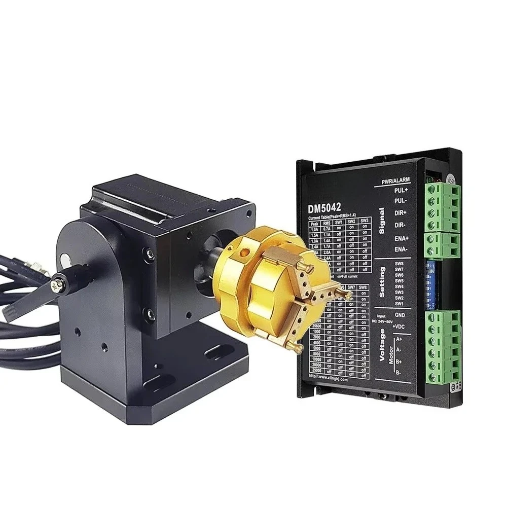 Laser marking rotary jig 60 chuck three-axis rotary jig rotary axis laser marking machine engraving machine accessories 5