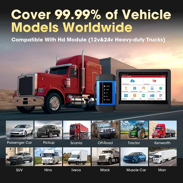 12v 24v Diagnostic Tools Heavy Truck  Vehicles Obd2 Lounch Car Scanner Ecu Truck Wifi Key Programmer Diagnostic Scan Tool