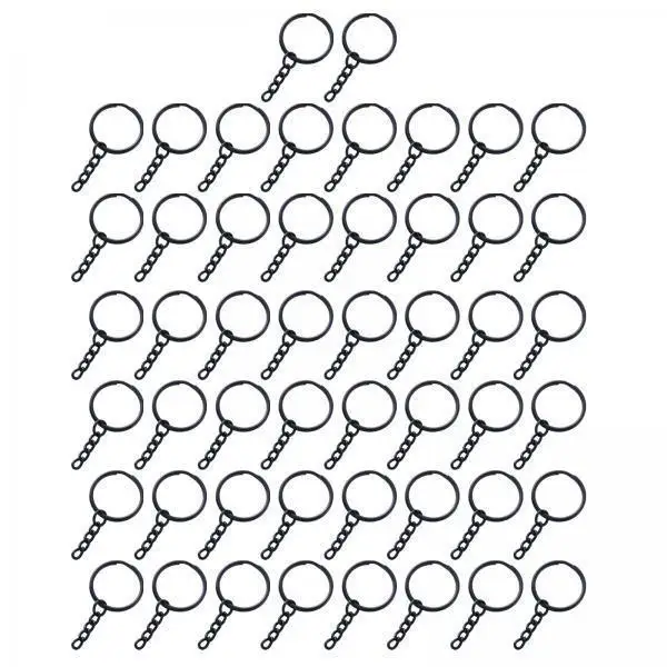 Keychains Rings Open Jump Rings Connectors Durable Iron Split Key Ring Set for Keyring Pendant Mini Key Ring Crafts and Lanyards