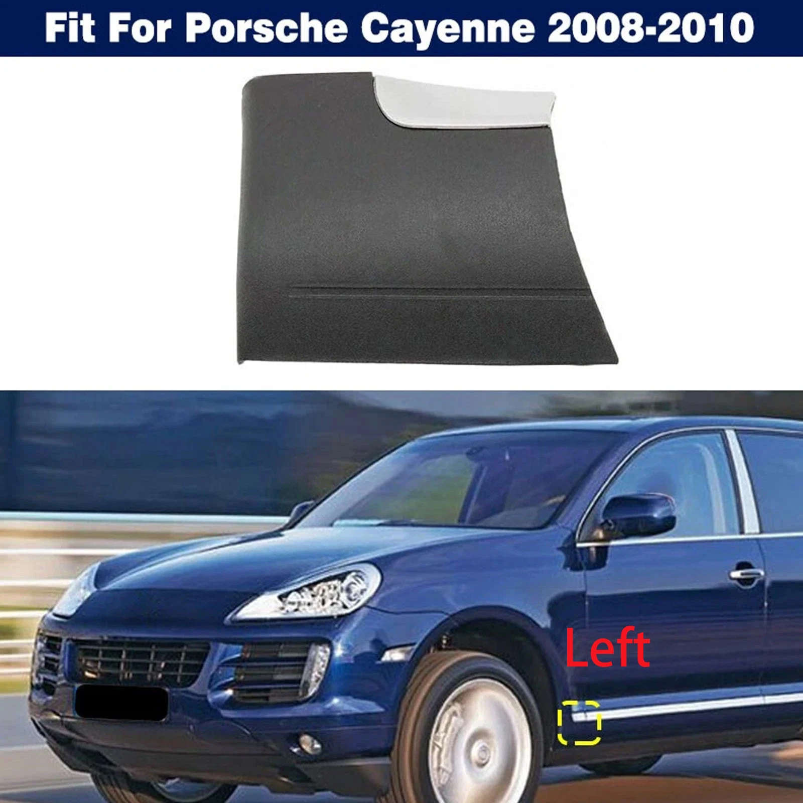 

Нижняя юбка двери автомобиля, брызговик, фартук на крыло, угловая накладка, накладка для Porsche Cayenne 9PA 957 2007 2008 2009 2010