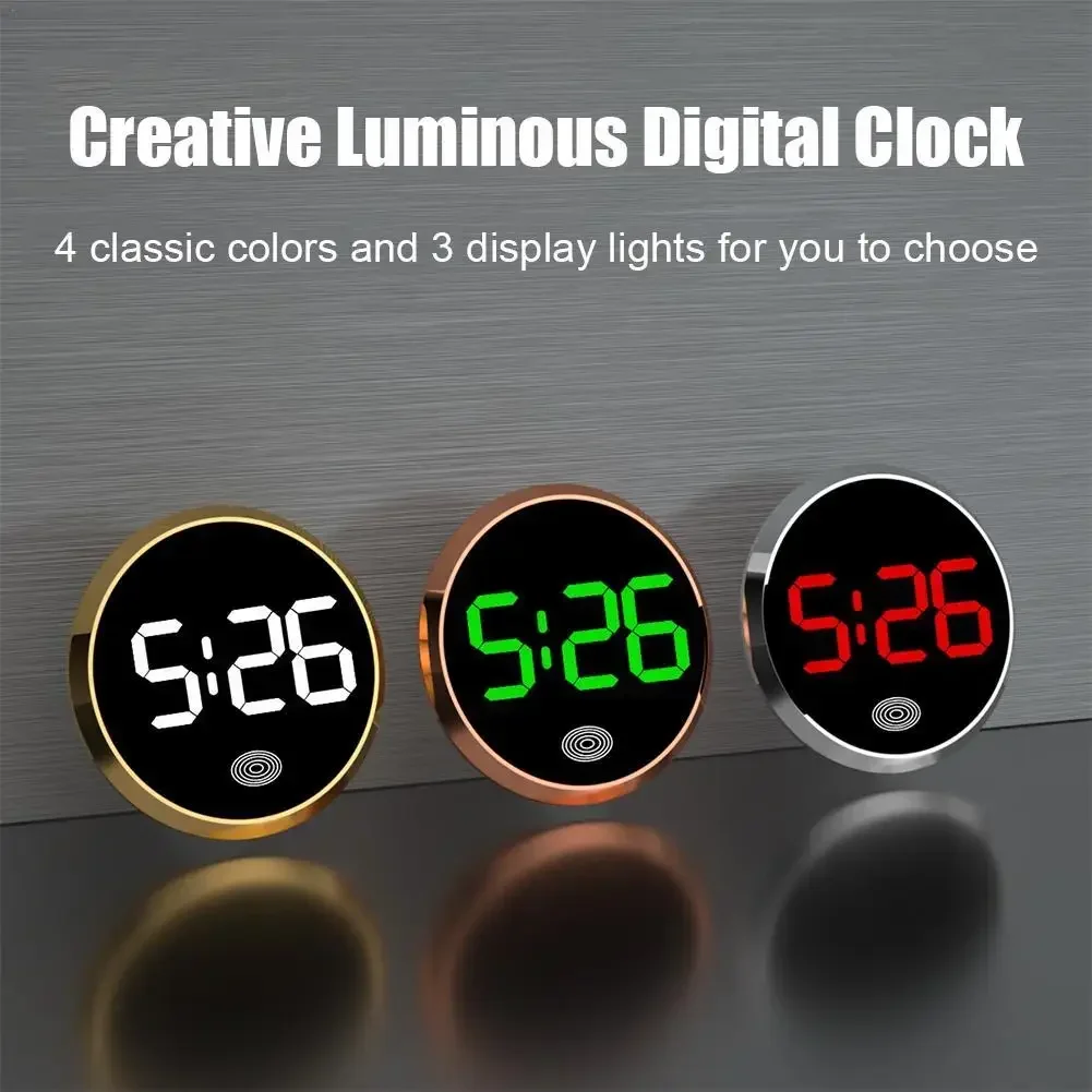 Creative Luminous Digital Clock LED Car Automobiles Internal Stick-On Mini Digital Clocks Auto Ornament Car Accessories