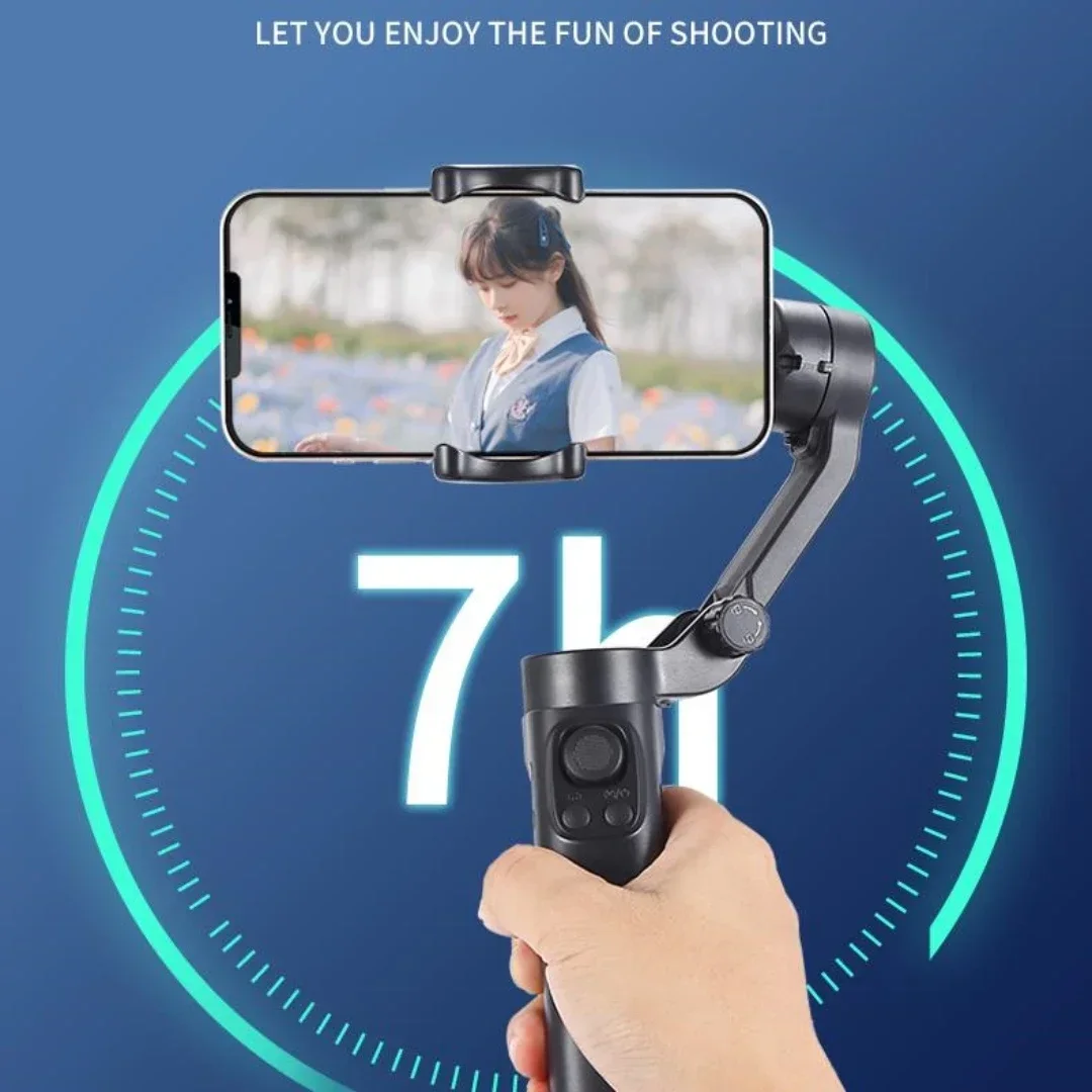 F5 Plus 3-Axis الهاتف الذكي المحمول Gimbal الهاتف المحمول تسجيل الفيديو مدونة فيديو مثبت قابل للطي آيفون سامسونج Xiaomi هواوي جديد